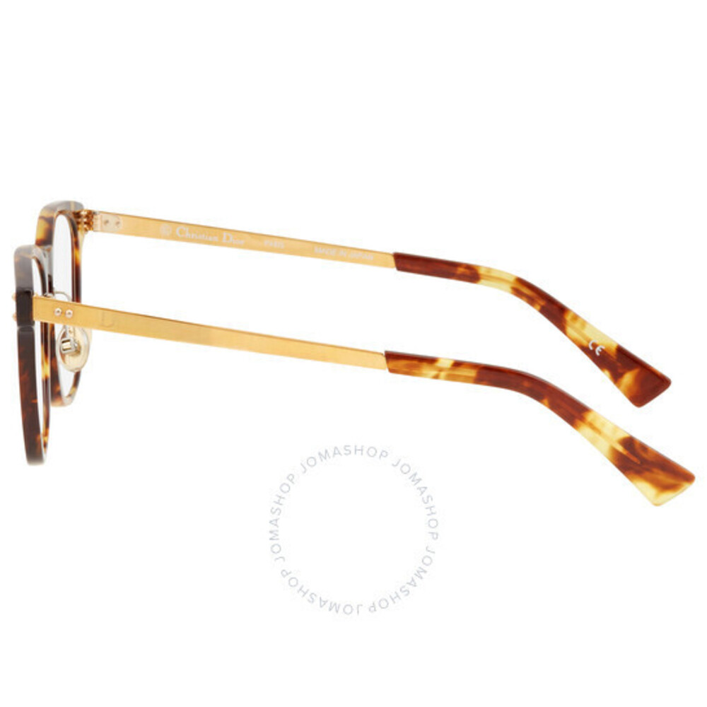 NWT Christian Dior DIOREXQUISEO4-086-50 Havana Gold 50mm Eyeglasses - Picture 2 of 4